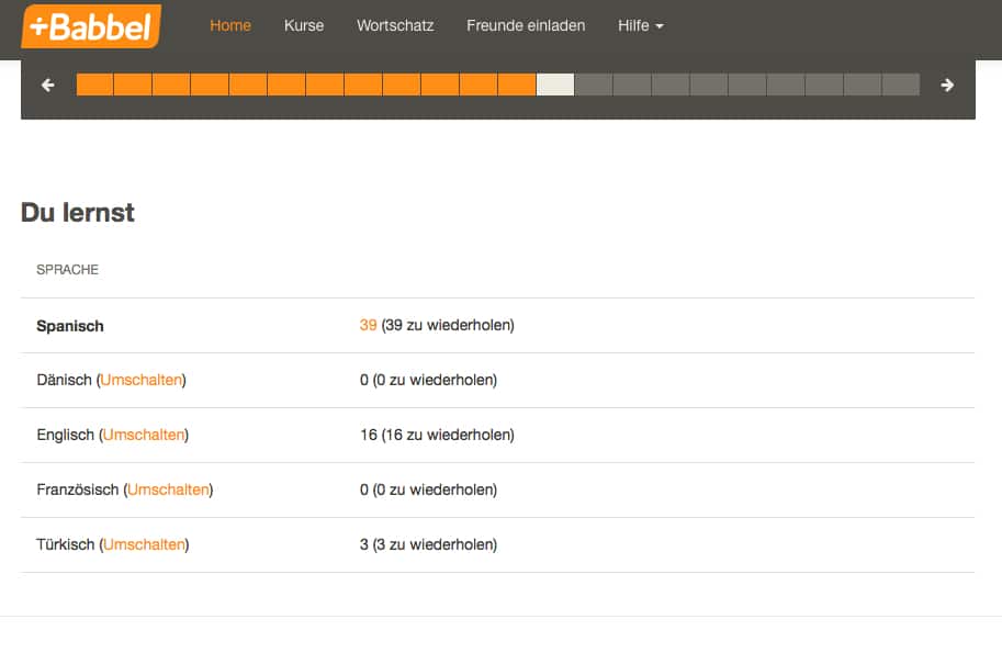 Babbel Sprachkurs Spanisch