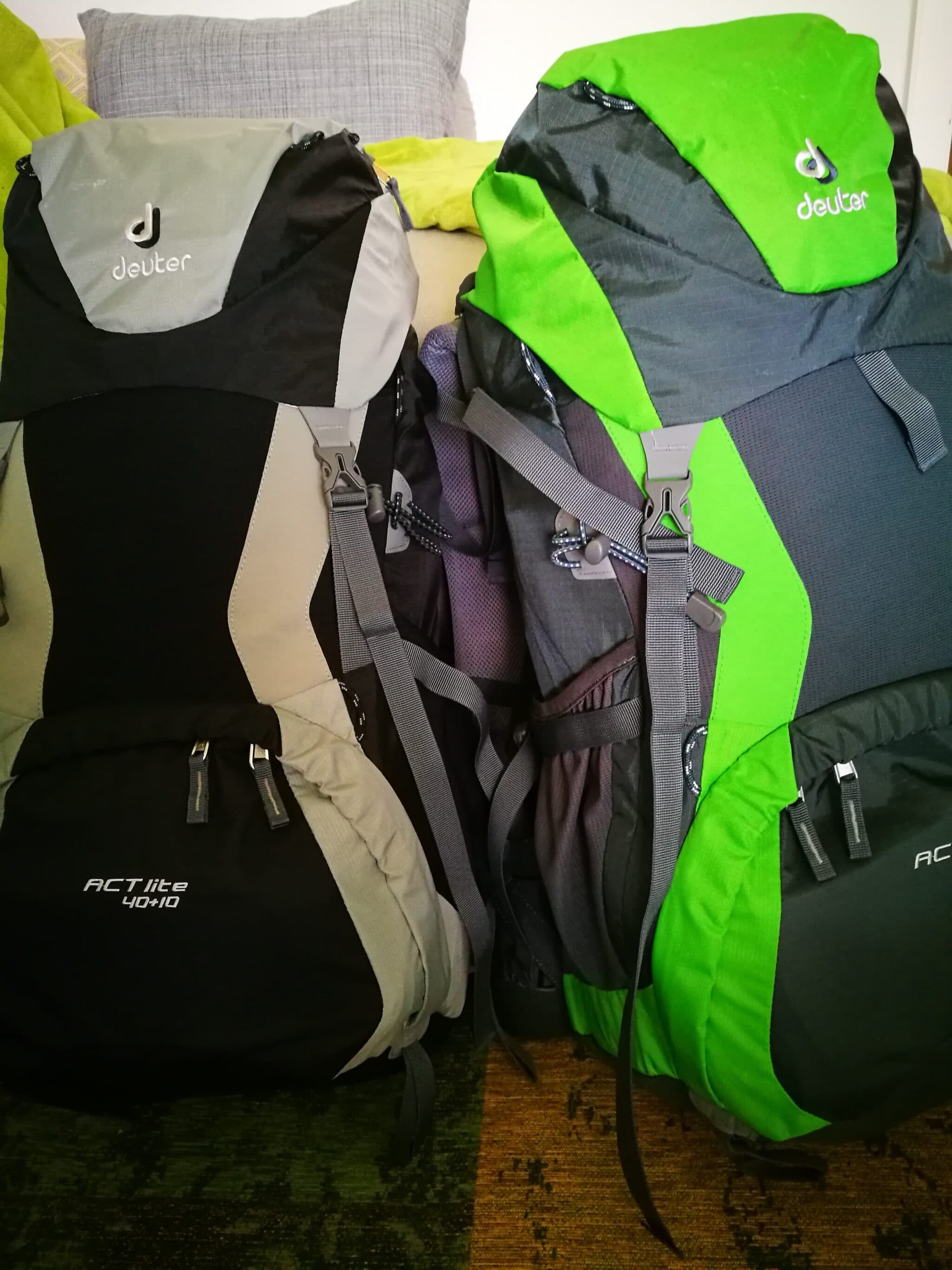 Rucksack gepackt